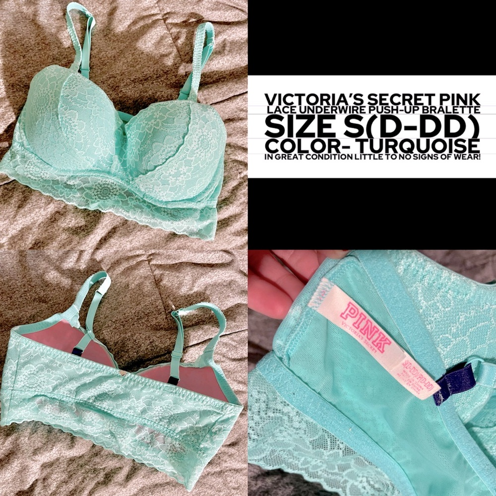 Victoria’s Secret pink underwire push-up bralette Size S(D-DD)